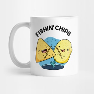 Fishin chips Funny Food Pun Mug